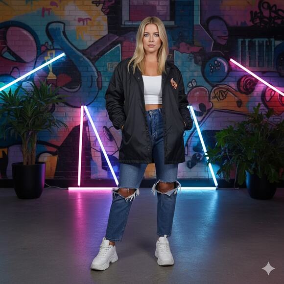 Neff Third Eye Tiger Mens Lightweight Windbreaker - Picture 2 of 10